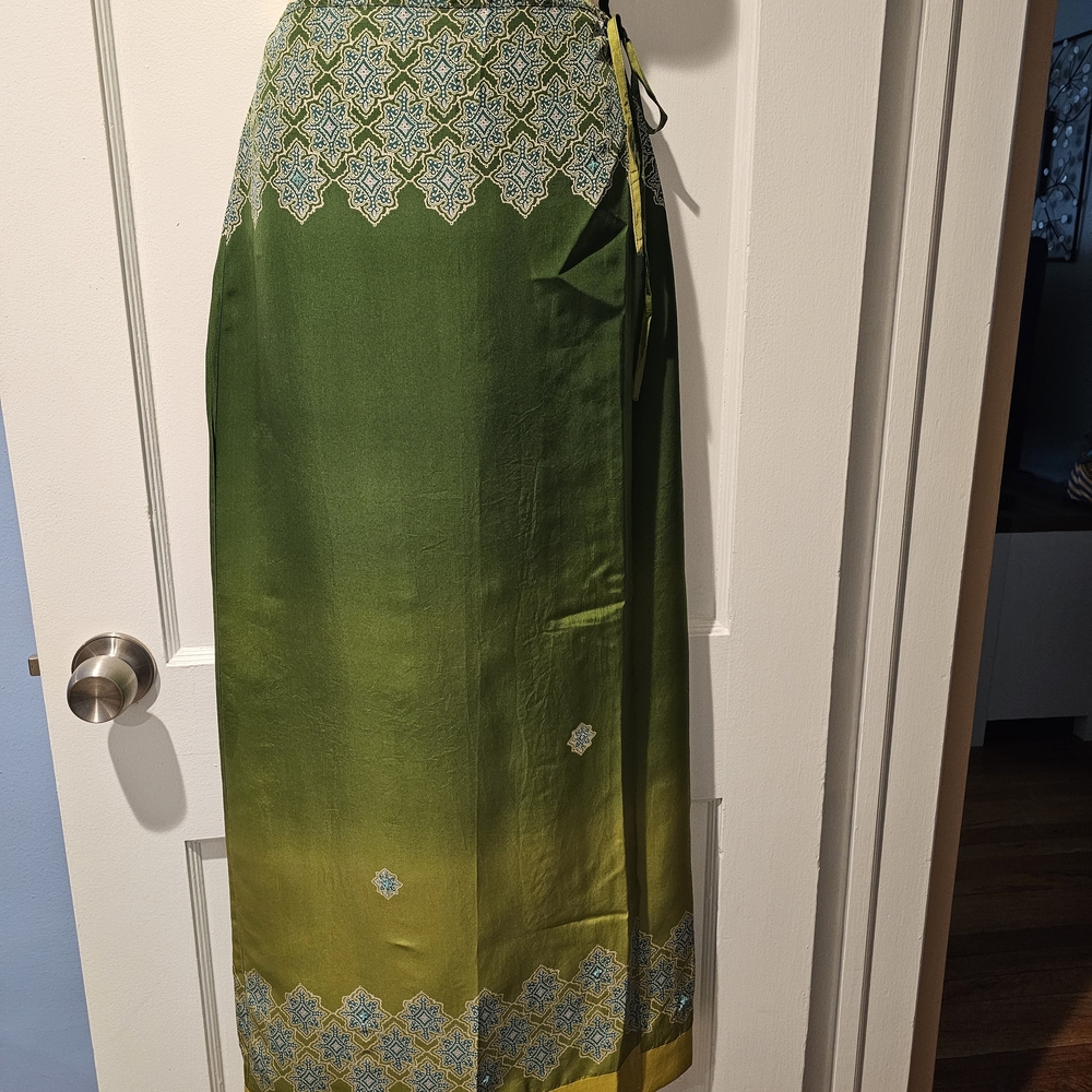 Express Silk Wrap Maxi Skirt - Picture 2 of 5